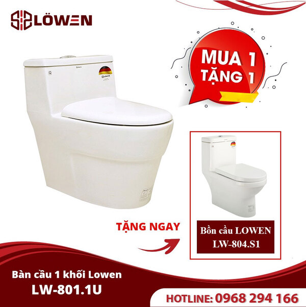 Bồn cầu 1 khối LOWEN LW-801.1U