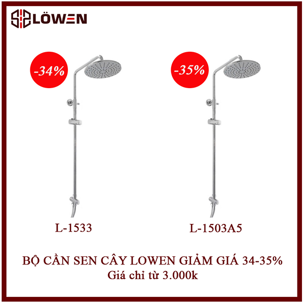 Bộ cần sen cây LOWEN giảm giá 35%