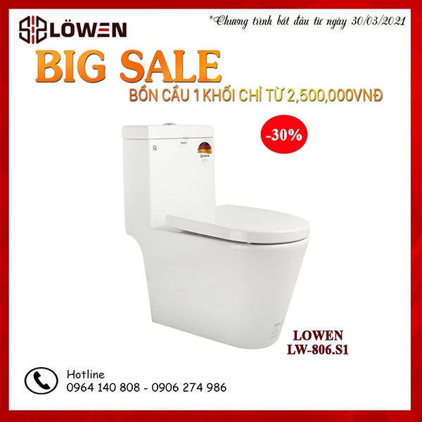 Bồn cầu 1 khối LOWEN LW-806.S1