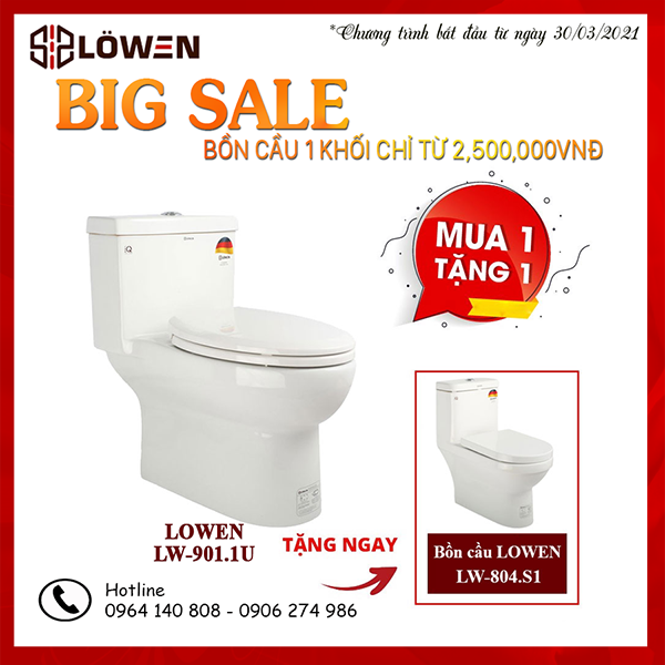 Bồn cầu 1 khối LOWEN LW-901.1U