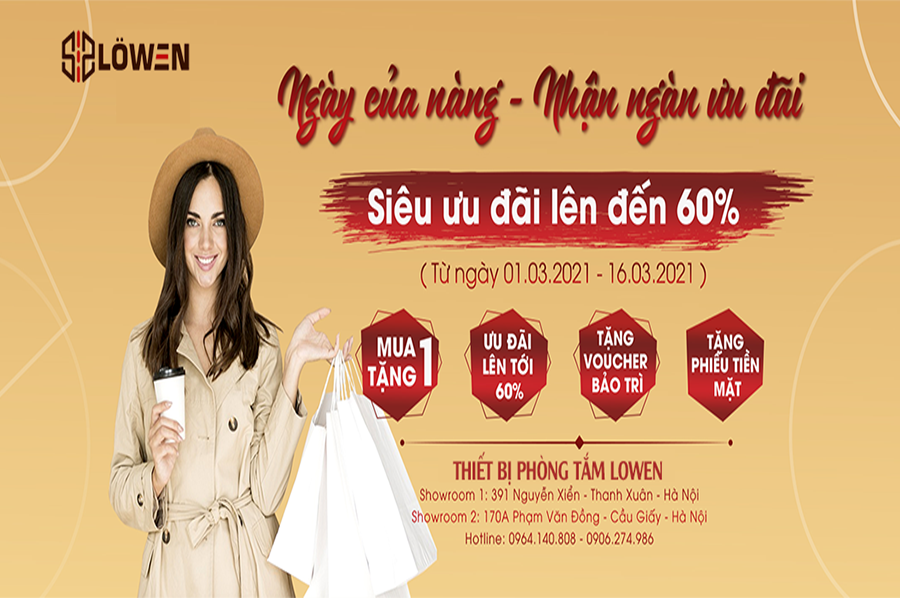 LOWEN khuyến mại 8/3
