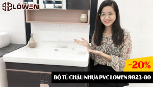 Review Bộ tủ chậu nhựa PVC LOWEN 9923-80