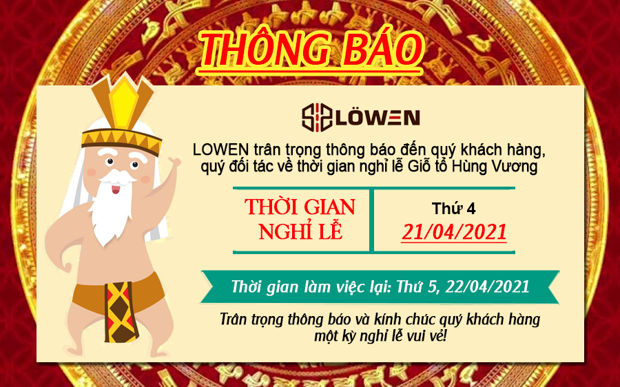 Thông báo nghỉ lễ Giỗ tổ HÙng Vương 10/03