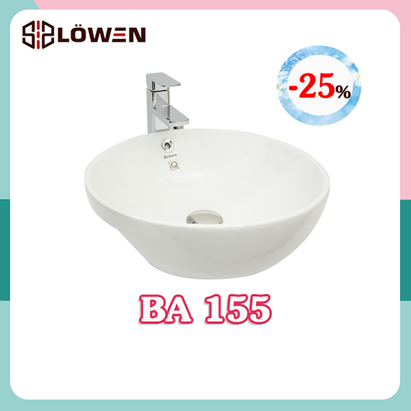 CHẬU RỬA MẶT LOWEN BÁN ÂM BÀN BA155