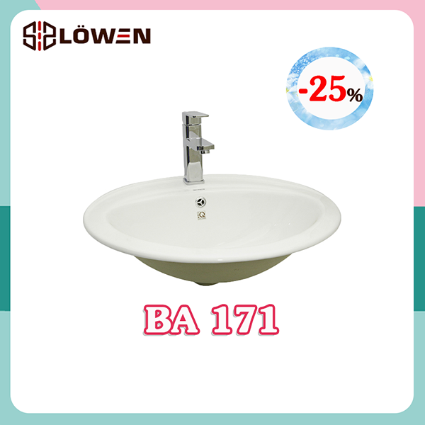 CHẬU RỬA MẶT LOWEN DƯƠNG VÀNH BA 171