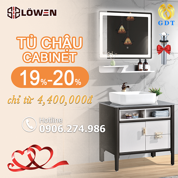 Sale bộ tủ chậu cabinet LOWEN