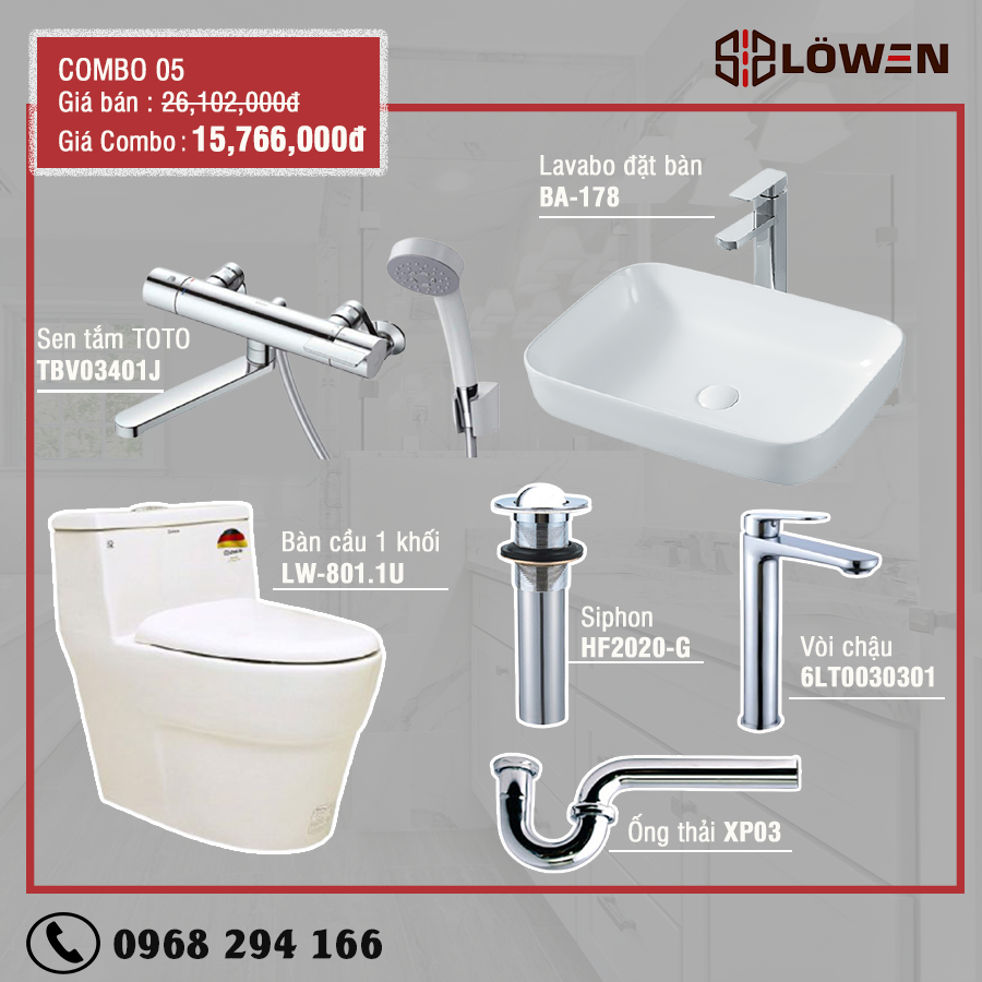 Phòng combo LOWEN 05 - combo kết hợp cao cấp
