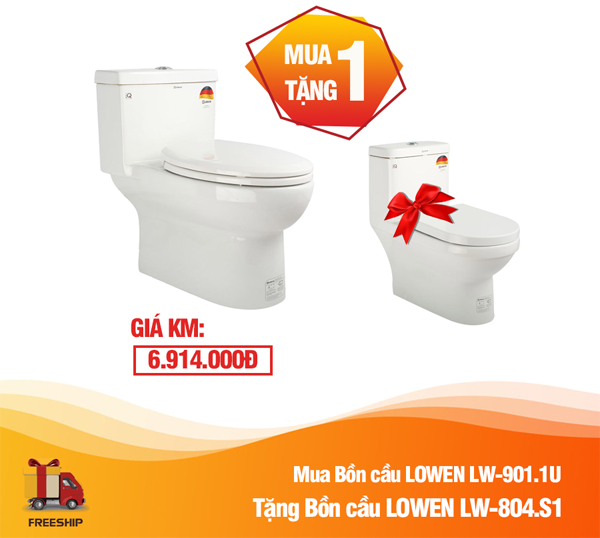 Bồn cầu LOWEN 1 khối LW-901.1U