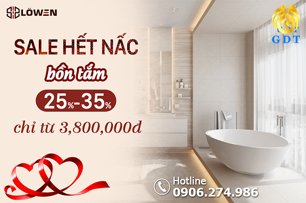 Sale bồn tắm LOWEN
