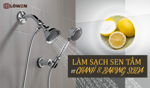 Mẹo làm sạch sen tắm với chanh & baking soda
