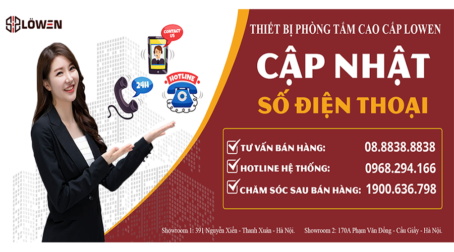 LOWEN thông báo thay đổi số hotline