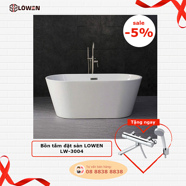 Bồn tắm đặt sàn LOWEN LW-3004