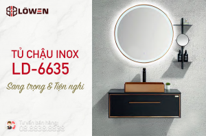BỘ TỦ CHẬU CAO CẤP INOX LOWEN LD-6635